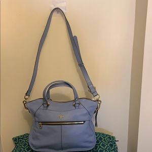 orYANY Pebble Leather Satchel with Brass Hardware